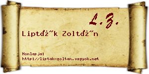 Lipták Zoltán névjegykártya