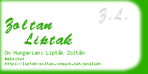 zoltan liptak business card