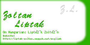 zoltan liptak business card